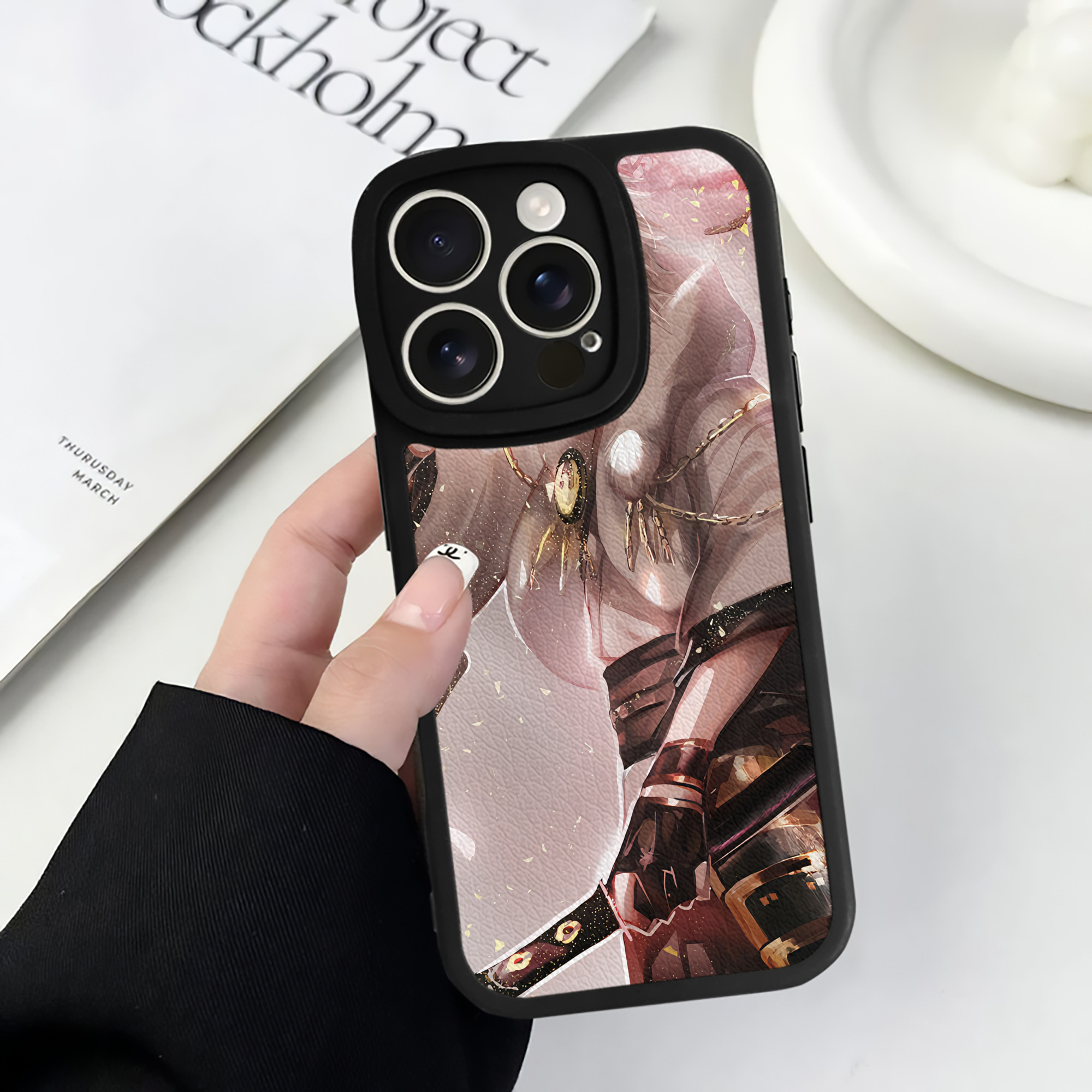（画像用） 刀剣乱舞 Touken Ranbu 【iPhone 16シリーズ対応】シリコンスマホケース（レザー調） 材質：シリコン